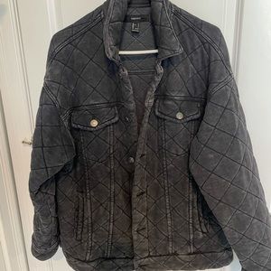 Forever 21 drops leave quilted jacket worn once